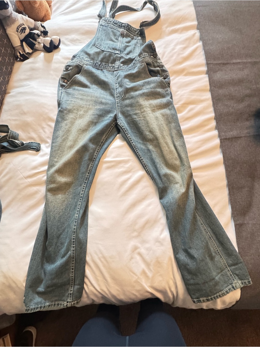 BDG Light Blue Denim Overalls with Bib
